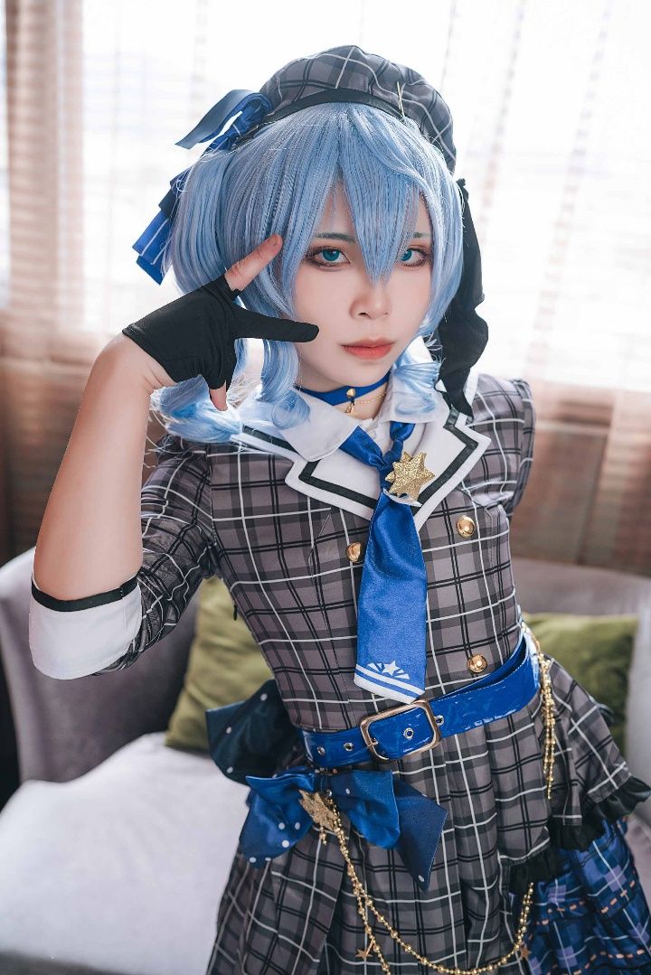 我推的虚拟偶像歌手Hoshimachi Suisei 三点全露cosplay coser_浵卡